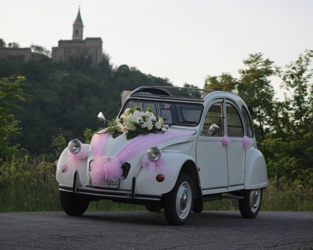 Citroen 2cv Special bianco - Volkswagen 1303 - vettura matrimonio - auto nuziale